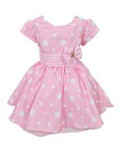 Vestido Infantil Minnie Rosa Bolinha Tema Festa Confortável