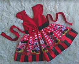 Vestido infantil Minnie vermelho