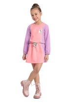 Vestido Infantil Moletom Manga Longa Quimby