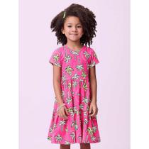 Vestido Infantil Momi Estampa Rotativa Coqueiros