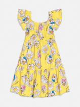 Vestido Infantil Momi Verão Amarelo Margarida e Donald Disney