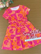 Vestido Infantil Momi Verão Coqueirinho Vestido Infantil Momi Verão Coqueirinho