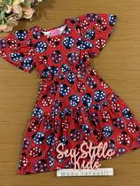 Vestido Infantil Momi Verão Vermelho Joaninha