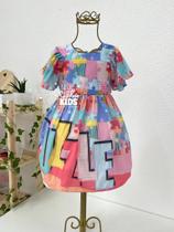 Vestido Infantil Mon Sucré Quebra Cabeça Vestido Infantil Mon Sucré Quebra Cabeça