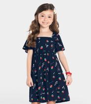 Vestido Infantil Moranguinhos Rovi Kids Azul