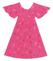 Vestido Infantil Moranguinhos Rovi Kids Rosa