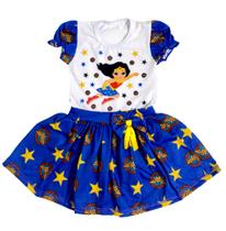 Vestido infantil Mulher Maravilha