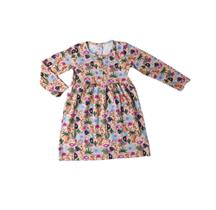 Vestido Infantil N. 06/08/10 Manga Longa de Cotton Estampado Valeen Kids