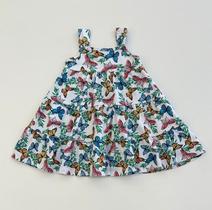 Vestido Infantil Nanai Borboletas Coloridas Alças Leve Confortável Premium Vestido Infantil Nanai Borboletas Coloridas Alças Leve Confortável Premium