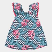 Vestido Infantil Nanai Cetim Estampado
