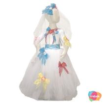 Vestido infantil noiva caipira ana