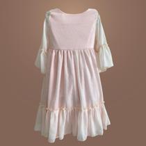 Vestido Infantil Organza Cristal Modelo Sofisticado com Brilho Sutil para Festa e Casamento