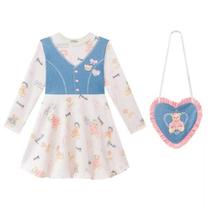 Vestido Infantil Outono/ Inverno em Fly Tech. Acompanha Bolsa 71786 Infanti