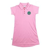 Vestido Infantil Palmeiras Campeoníssimo Rosa Oficial Vestido Infantil Palmeiras Campeoníssimo Rosa Oficial