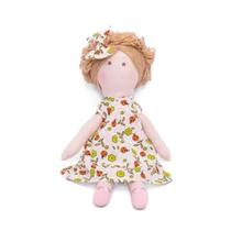 Vestido Infantil para Bebê de 6 Meses + Boneca de Pano + Laço de Cabelo - 088-6MJOANINHA