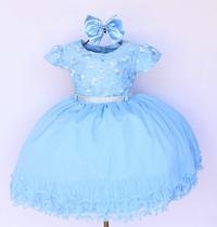 Vestido Infantil Para Festa Luxo Daminha Casamento Super Oferta E Tiara
