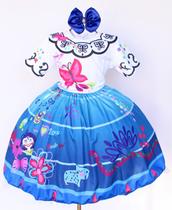 Vestido Infantil Para Festa Tema Luxo Encanto Maribel E Tiara