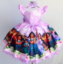 Vestido Infantil Para Festa Tema Mirabel Encanto Luxo E Tiara Vestido Infantil Para Festa Tema Mirabel Encanto Luxo E Tiara