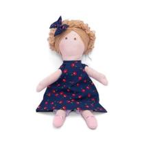 Vestido Infantil para Menina de 4 Anos + Boneca de Pano + Laço de Cabelo - 083-4ACEREJA