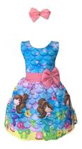 Vestido Infantil Pele De Sereia Luxo