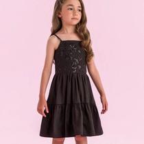Vestido Infantil Petit Cherie de Alcinha Estampa Bordado