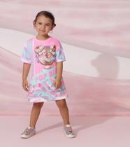 Vestido Infantil Petit Cherie Rosa Fashion Trend