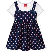 Vestido Infantil Poá Kyly Cotton