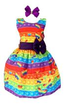Vestido Infantil Pop It Colorido