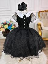 Vestido Infantil Preto Marie Tematico Wandinha - Vandinha - LIG LIG