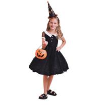 Vestido Infantil Preto Wandinha Addams Modelo Halloween