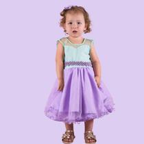 Vestido Infantil Princesa Ariel Luxo Fantasia Aniversário Vestido Infantil Princesa Ariel Luxo Fantasia Aniversário
