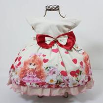 Vestido Infantil Princesa Casamento Batizado Formatura Boneca Coração