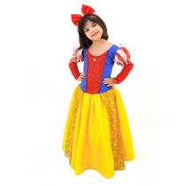 Vestido Infantil Princesa Clara Poliéster 001 Anjo Fantasias