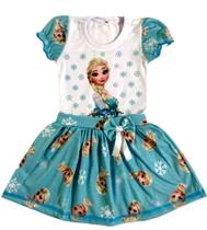 Vestido infantil Princesa do gelo Frozen - Micahel Baby