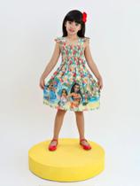 Vestido Infantil Princesa do Mar Estilosa Fofa Charmosa Confortável