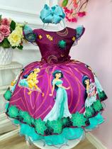 Vestido Infantil Princesa Jasmine e Aladim Festas RO2216MS