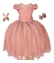 Vestido Infantil Princesa Real Daminha Luxo Tiara E Luva