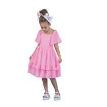 Vestido Infantil Princesa Rosa Elegante Festa 251301