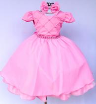 Vestido Infantil Princesa Rosa Formatura Festa Luxo E Tiara Vestido Infantil Princesa Rosa Formatura Festa Luxo E Tiara