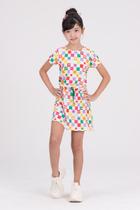 Vestido Infantil Quadriculado Off Vestido Infantil Quadriculado Off