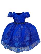 Vestido Infantil Renda Realeza Cinto Pérolas Luxo