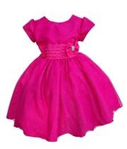 Vestido Infantil Rodado Glitter Pink Brilho De Festa Luxo