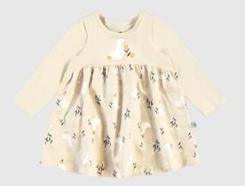 Vestido Infantil Rodado Manga Longa Em Algodão Malwee Kids 3