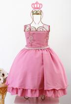 Vestido Infantil Rosa Daminha Festa Casamento Luxo E Tiara Vestido Infantil Rosa Daminha Festa Casamento Luxo E Tiara