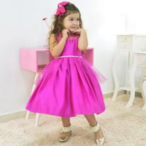 Vestido Infantil Rosa Pink Tule Ilusion - Casamento