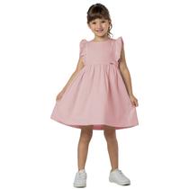 Vestido Infantil Rose Babado Menina Festa Princesa Liso