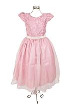 Vestido Infantil Rosê Chic Glitter Festa Aniversário Rodado Vestido Infantil Rosê Chic Glitter Festa Aniversário Rodado
