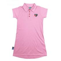 Vestido Infantil São Paulo Campeoníssimo Rosa Oficial