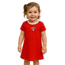 Vestido Infantil São Paulo Tubinho Vermelho Oficial