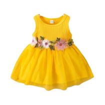 Vestido Infantil Sem Mangas com Patchwork Floral - Estilo Delicado para o Verão